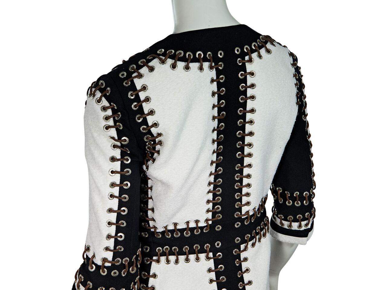 Black & White Givenchy Cropped-Front Jacket 1