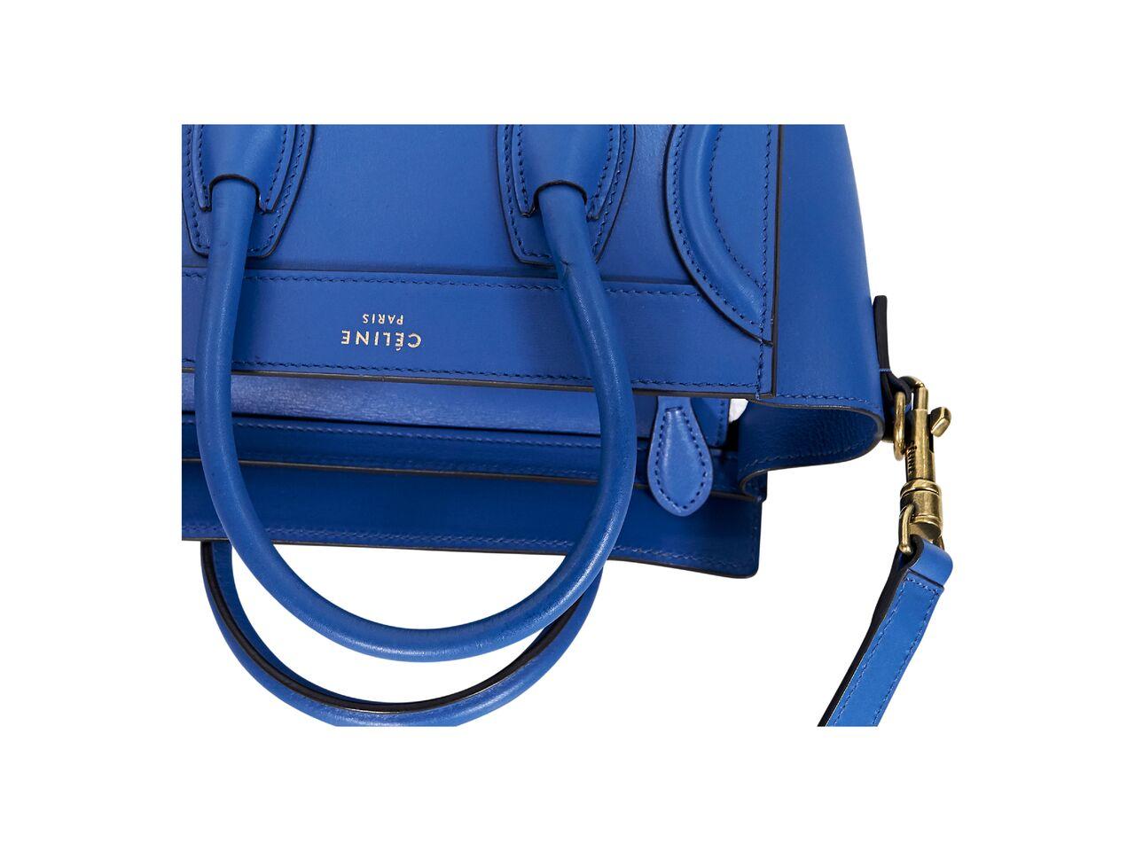 Women's Blue Celine Nano Luggage Satchel