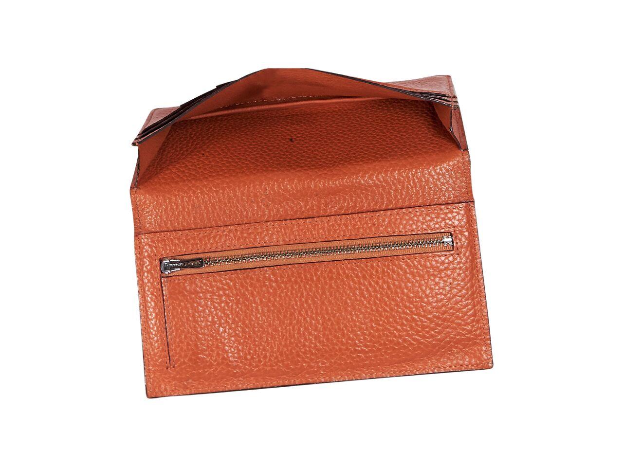 Orange Hermes Bearn Epsom Leather Wallet 1
