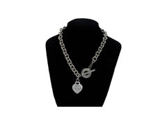 Sterling Silver Tiffany & Co. Return To Tiffany Heart Tag Choker