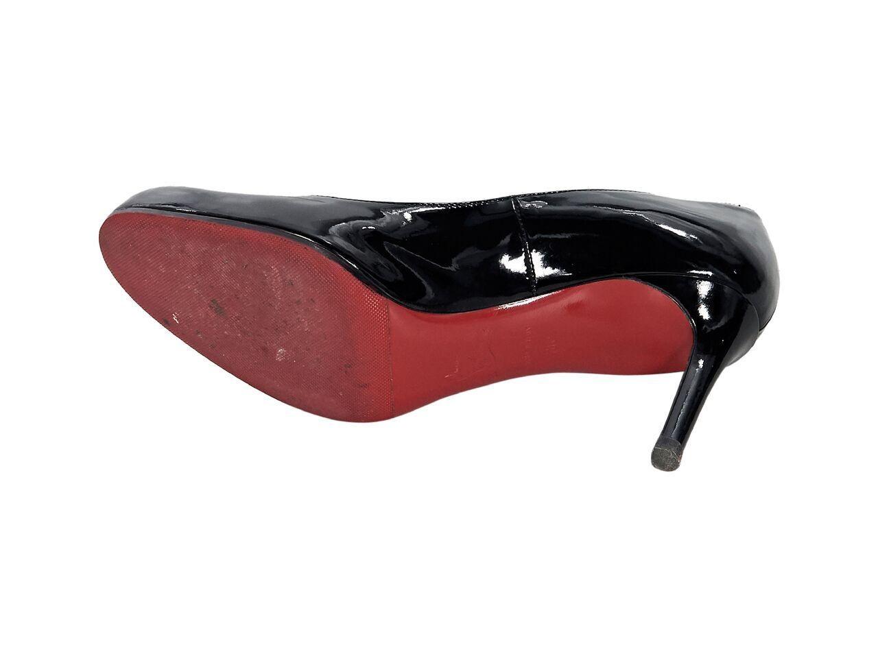 Black Christian Louboutin Patent Leather Simple Pump In Good Condition In New York, NY