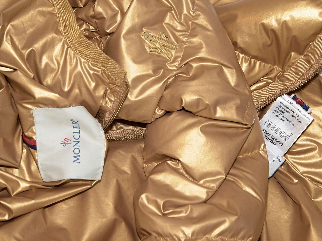 moncler gold puffer jacket
