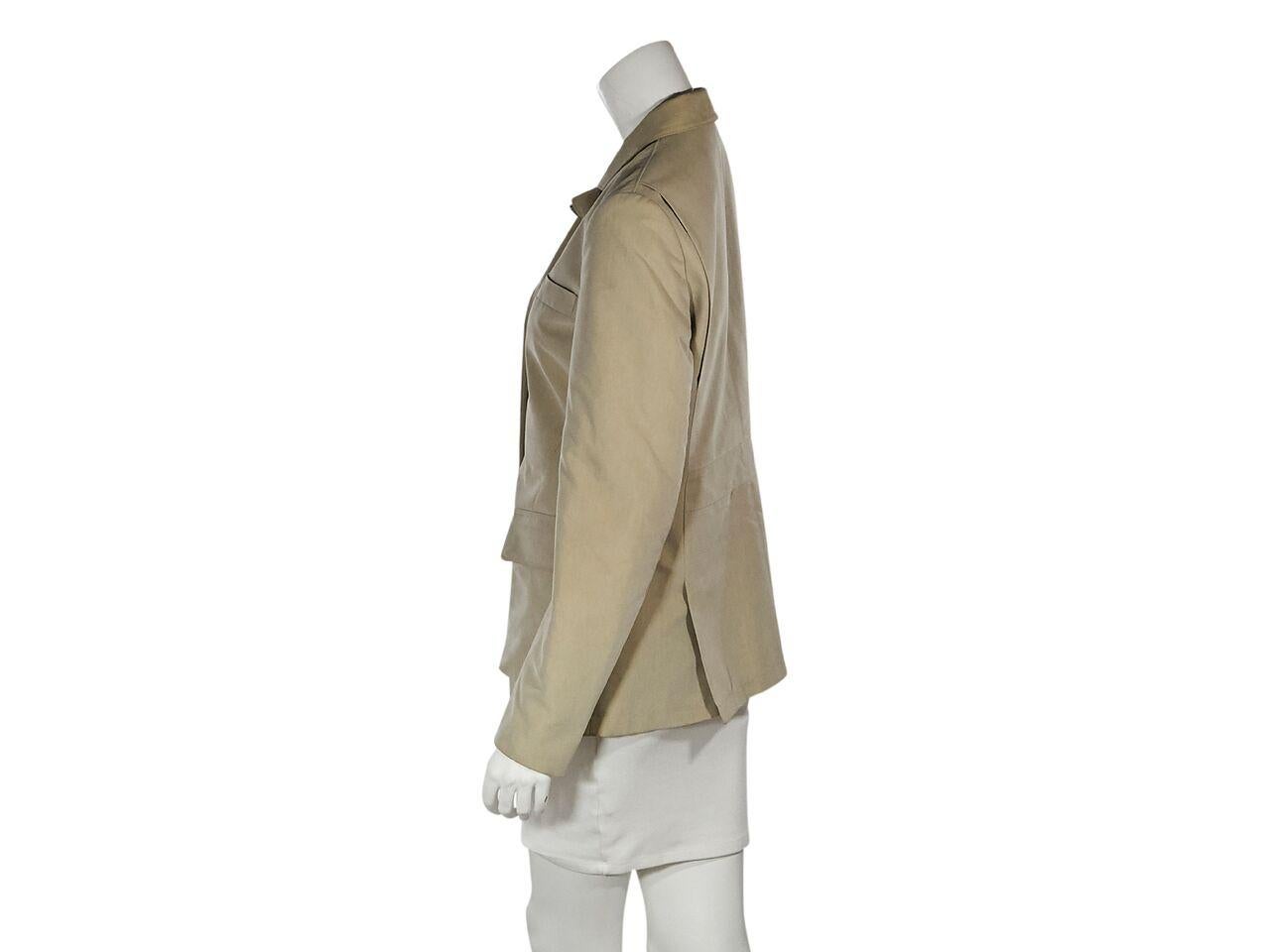 Beige Loro Piana Cotton-Blend Jacket In Good Condition In New York, NY