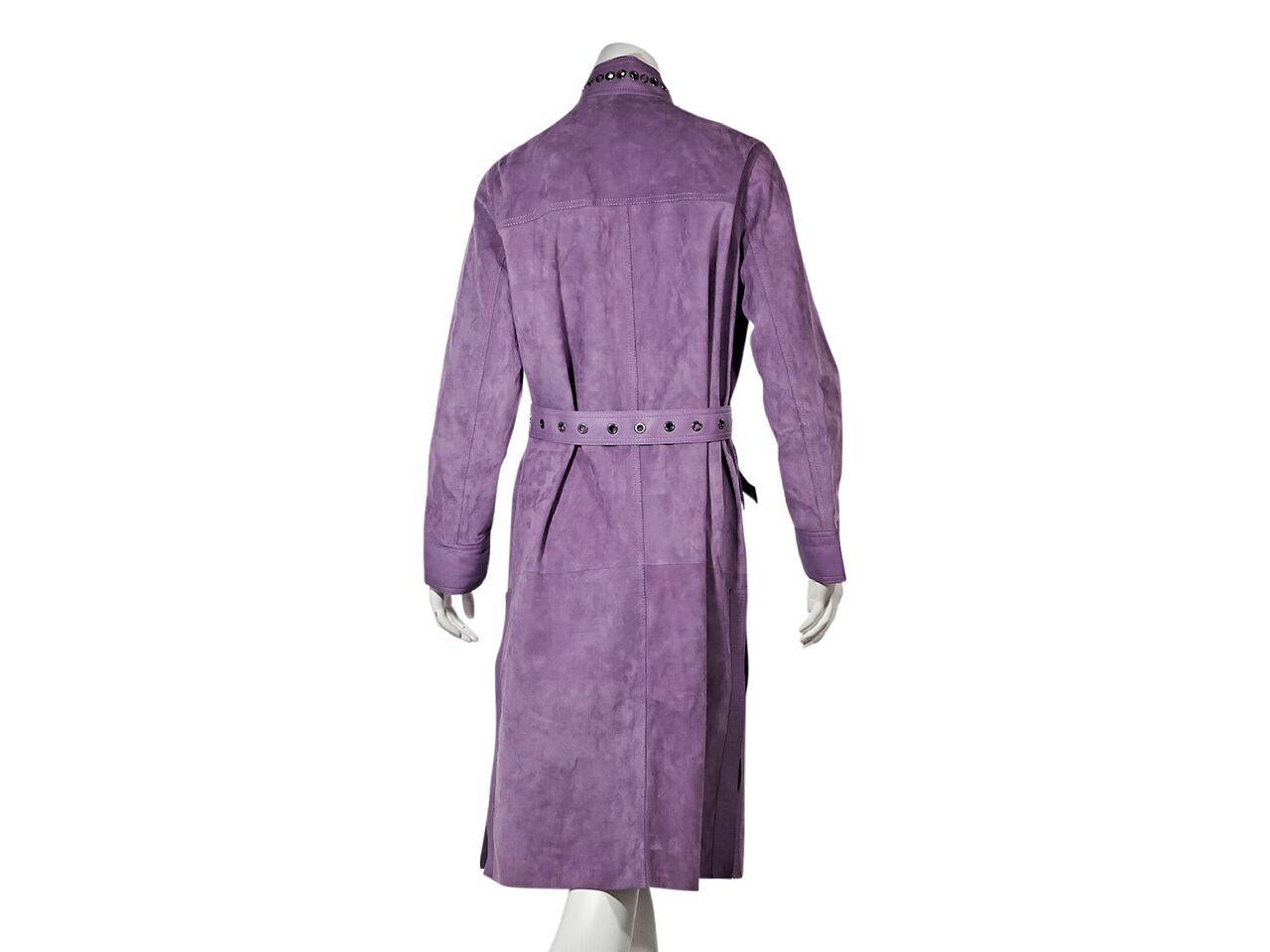 Purple Bottega Veneta Suede & Leather Reversible Coat 1