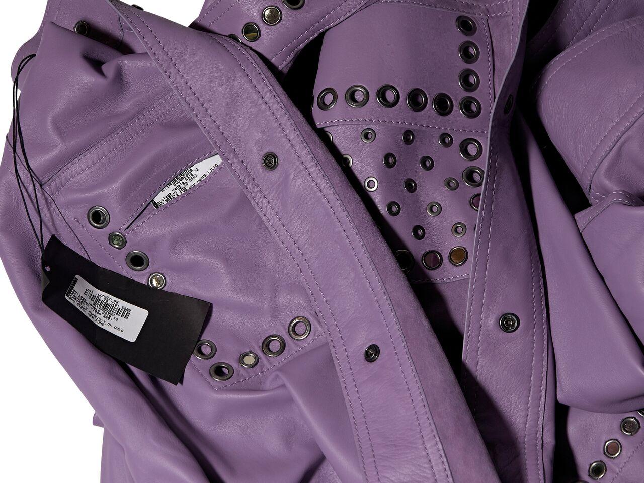 Women's Purple Bottega Veneta Suede & Leather Reversible Coat