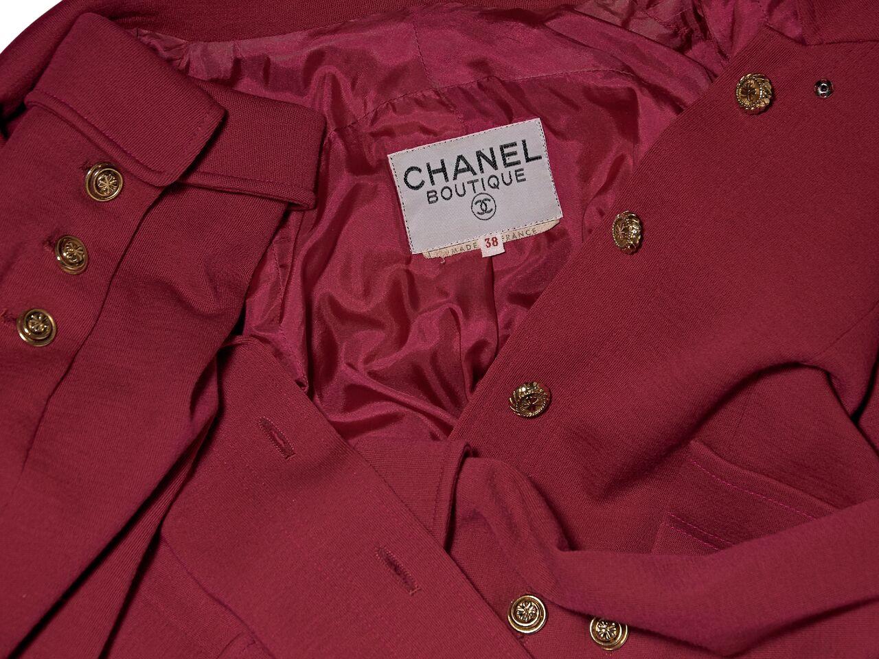 Hot Pink Vintage Chanel Button-Front Jacket 1