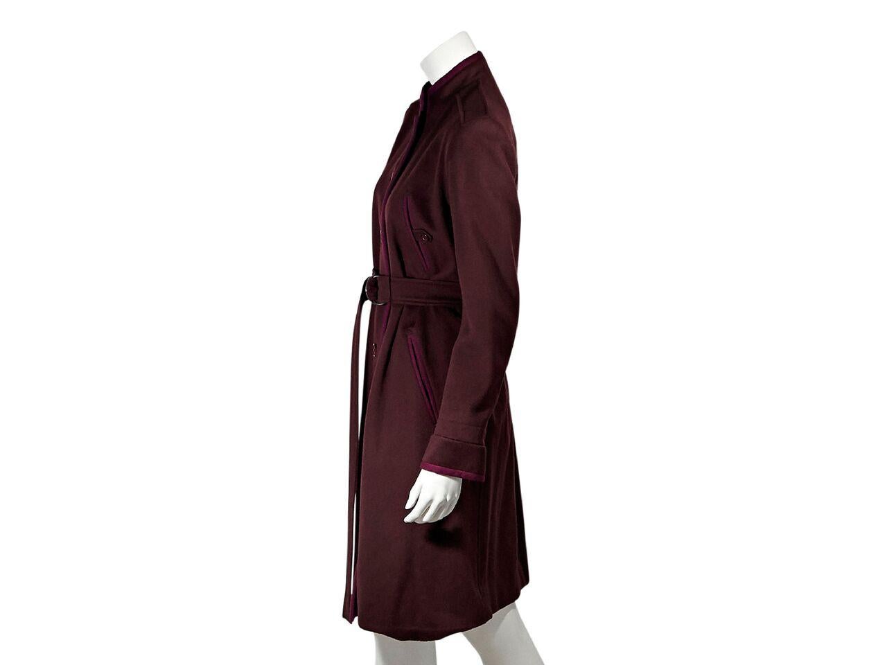 Black Burgundy Vintage Yves Saint Laurent Wool Coat