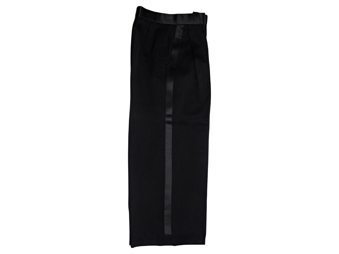 Black Vintage Chanel Tuxedo Palazzo Pants In Good Condition In New York, NY