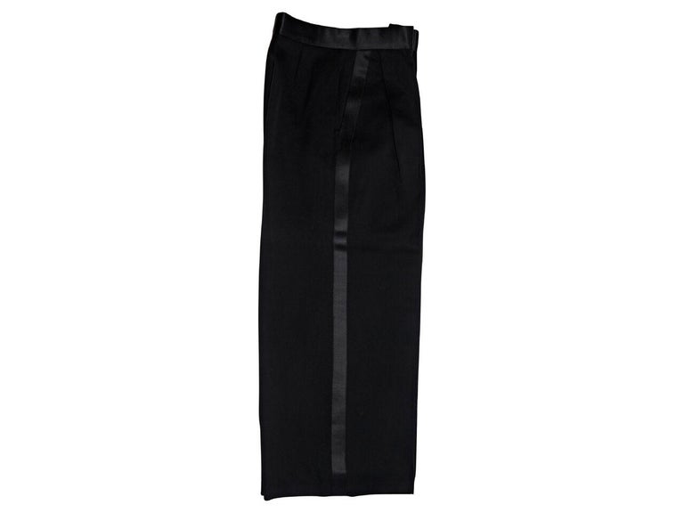 Black Vintage Chanel Tuxedo Palazzo Pants For Sale at 1stDibs