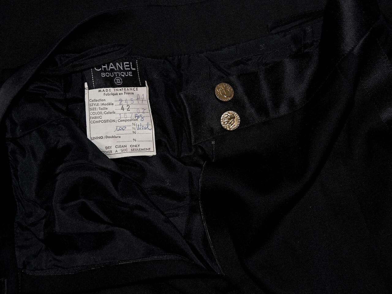 Black Vintage Chanel Tuxedo Palazzo Pants 1