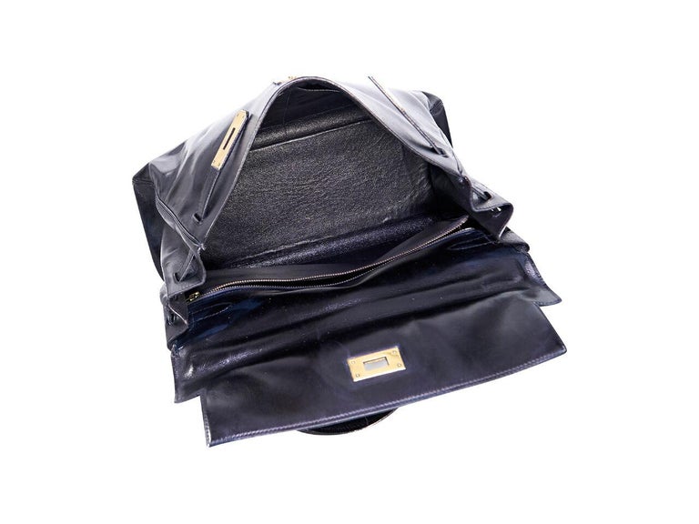 Black Vintage Hermes Kelly Retourne 28 Bag For Sale at 1stdibs