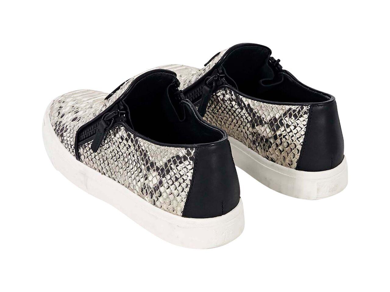 Gray Multicolor Giuseppe Zanotti Embossed Sneakers