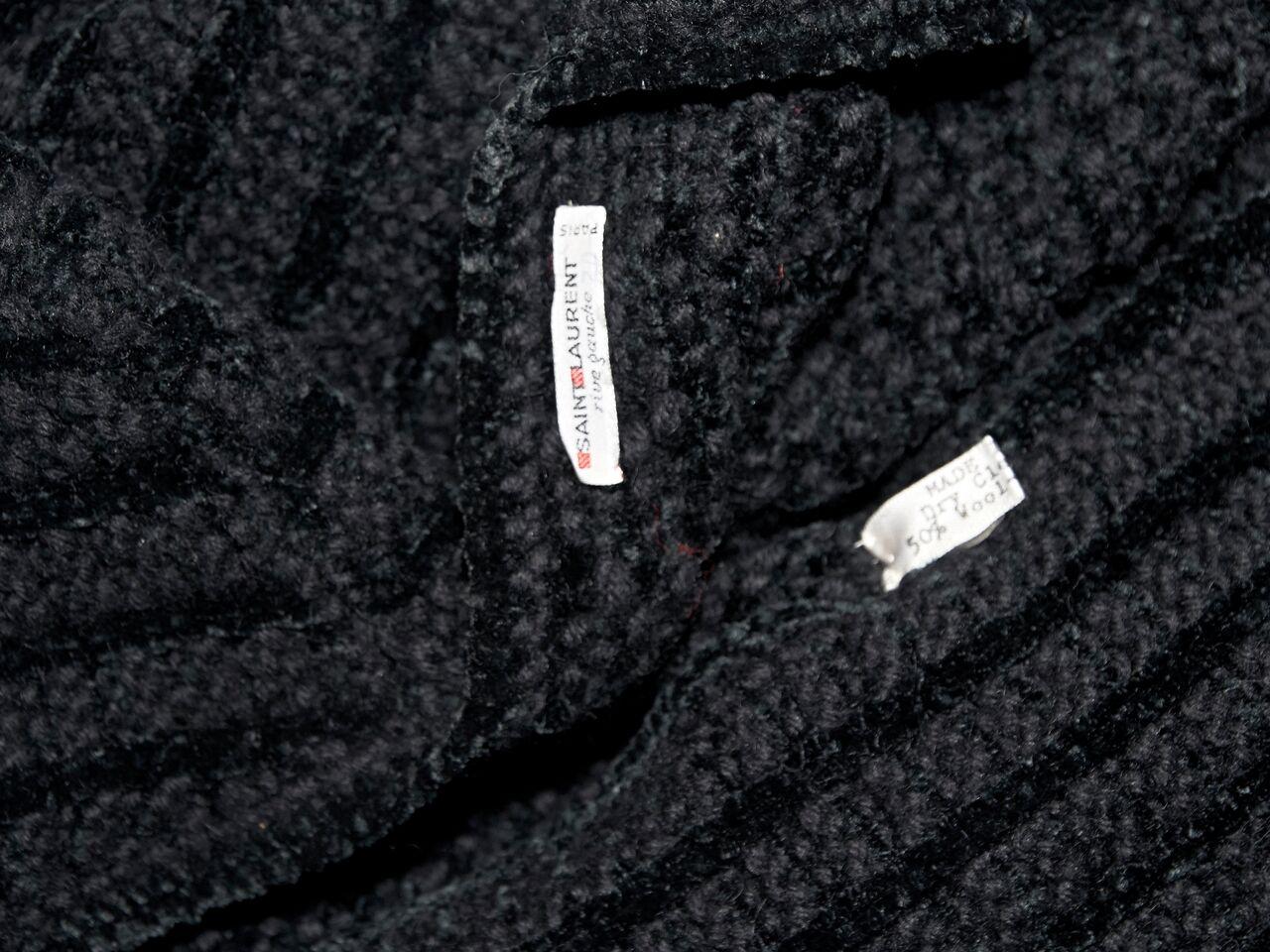 Women's Black Vintage Yves Saint Laurent Rive Gauche Wool-Blend Cardigan