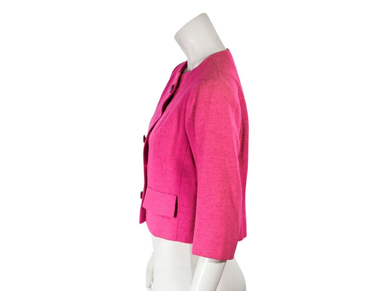 hot pink cropped jacket