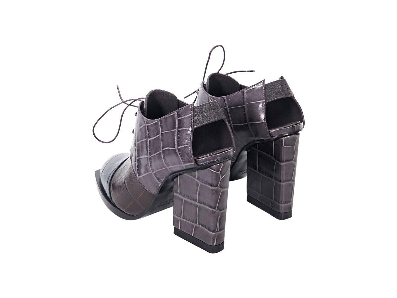 Black Multicolor Jil Sander Colorblock Embossed Ankle Boots