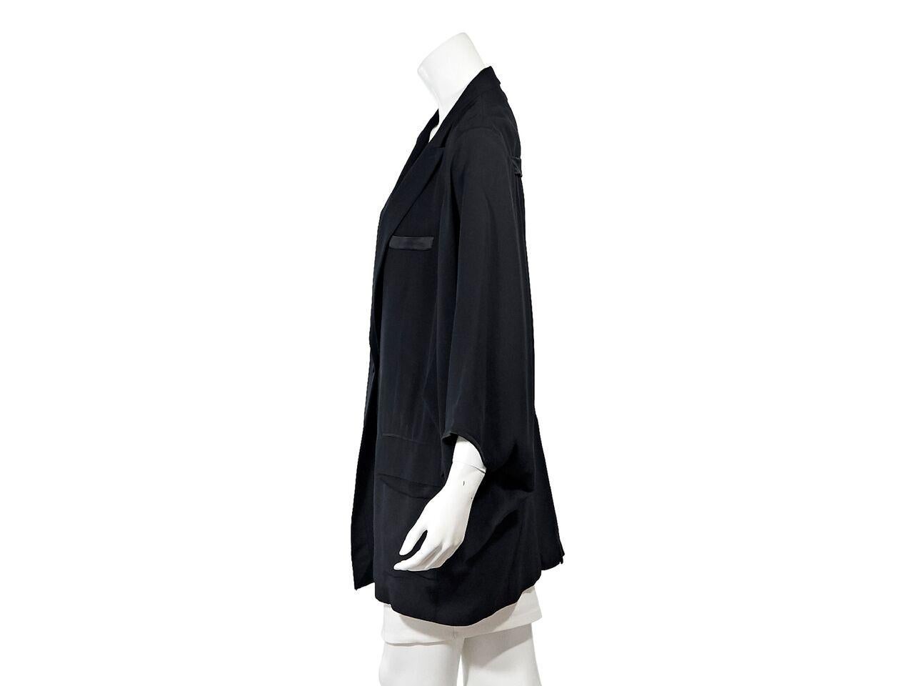 Women's or Men's Black Givenchy Silk Kimono Blazer