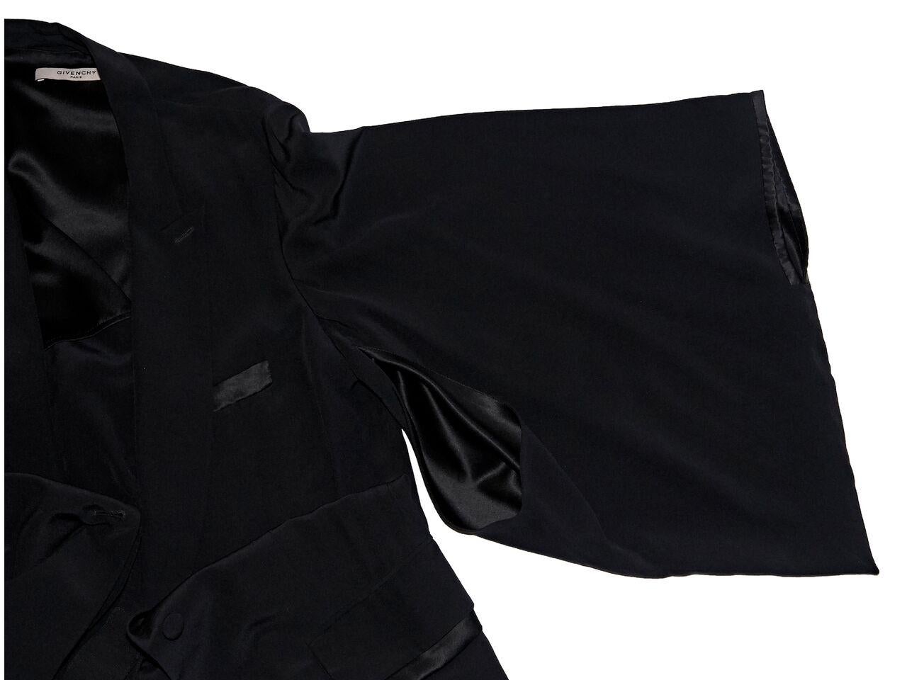 Black Givenchy Silk Kimono Blazer In Good Condition In New York, NY
