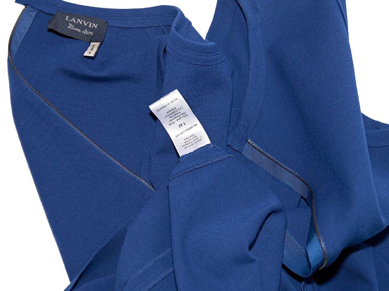Women's Cobalt Blue Lanvin Stretch-Wool Sheath Dress