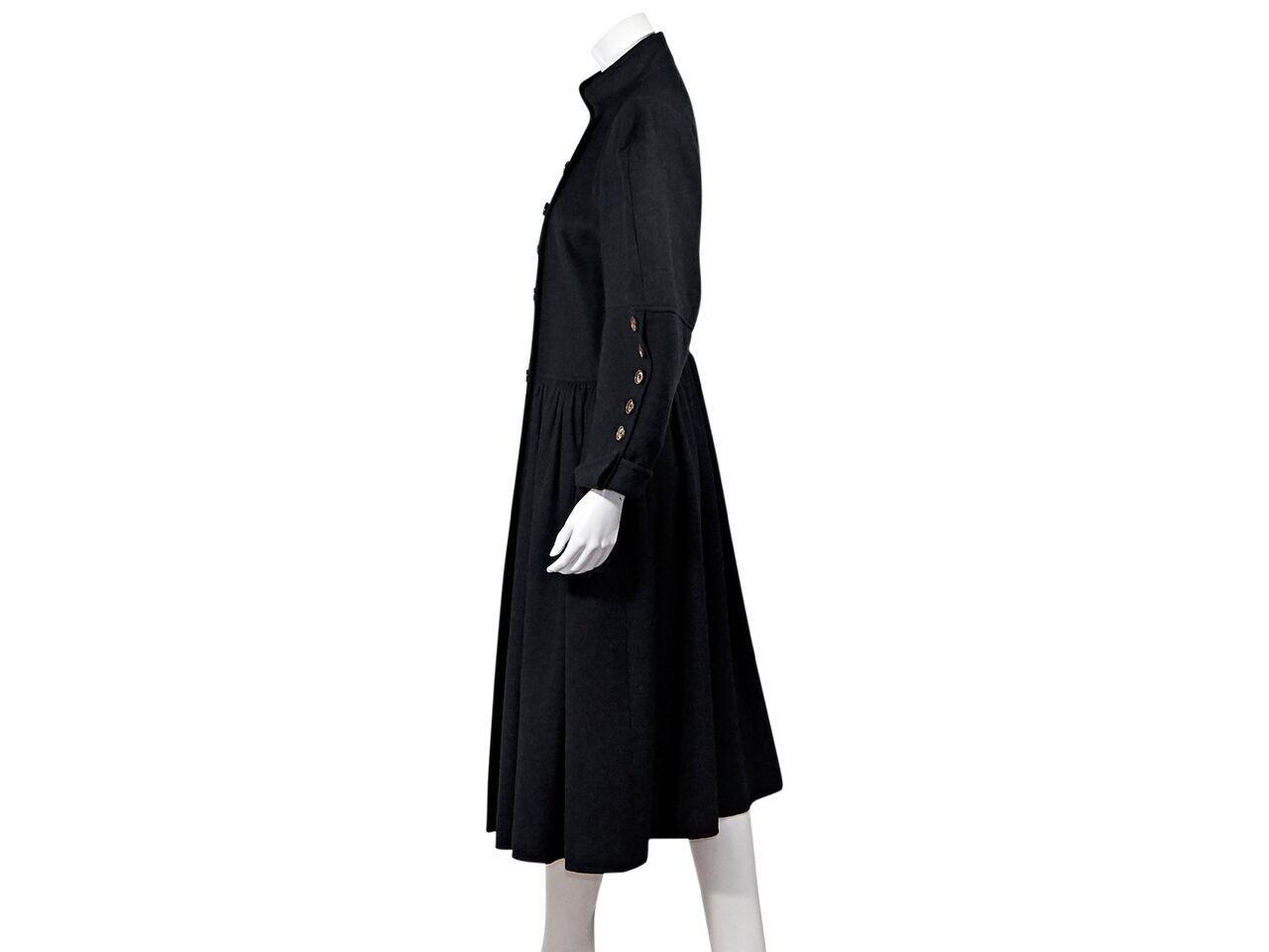 Black Dark Grey Vintage Yves Saint Laurent Rive Gauche Overcoat