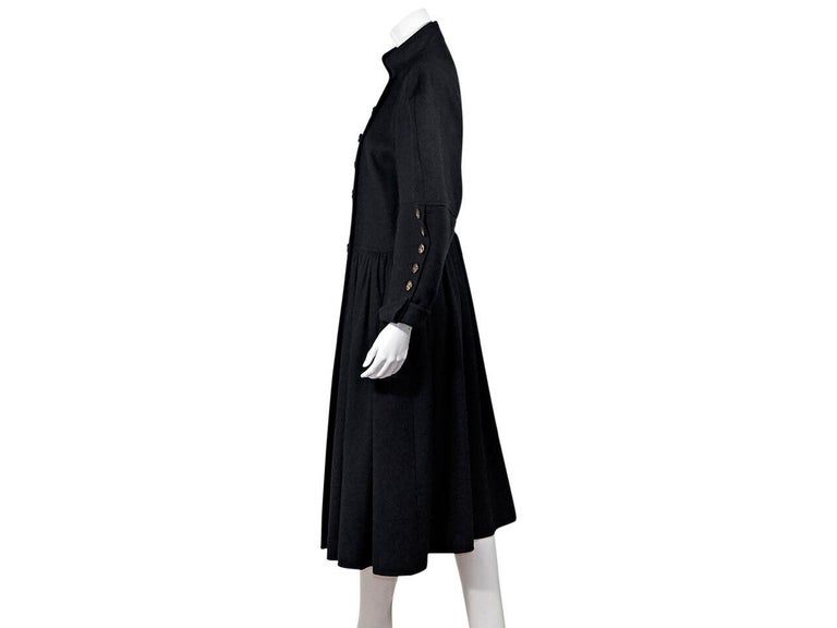 Dark Grey Vintage Yves Saint Laurent Rive Gauche Overcoat at 1stdibs