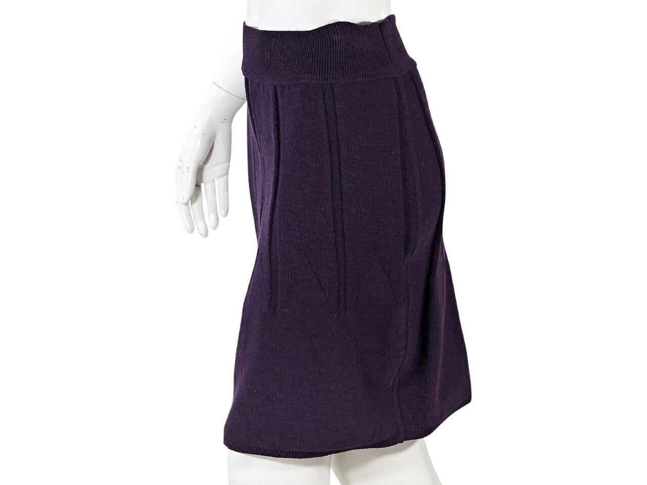 Women's Purple Alaia Stretch Wool Skirt