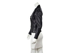 Black Alaia Leather Tailoring Jacket (veste en cuir)
