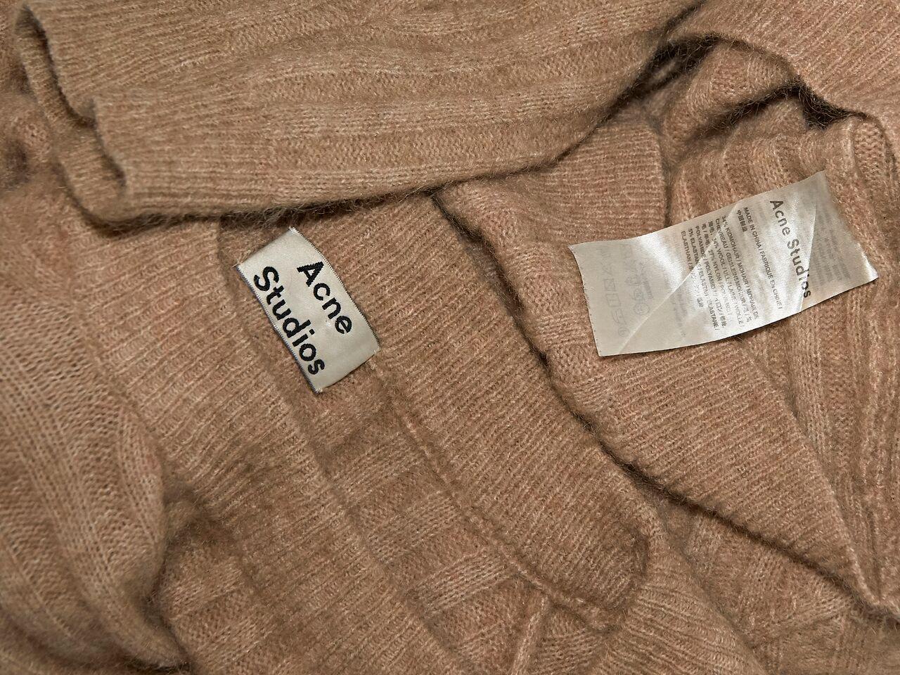 Tan Acne Studios Mohair-Blend Sweater In Excellent Condition In New York, NY