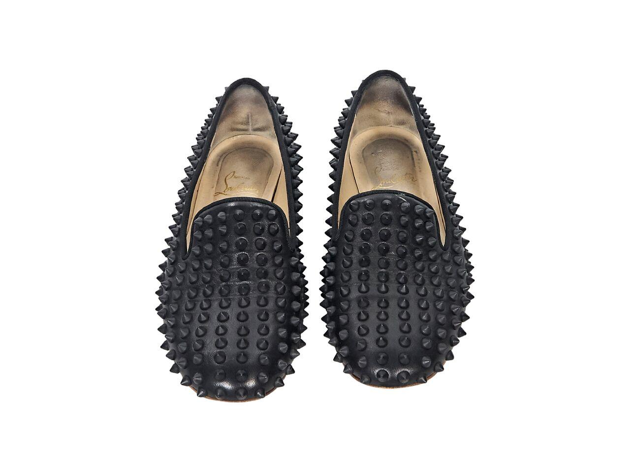 Women's Black Christian Louboutin Studded Loafers