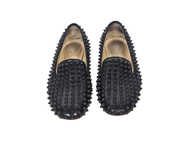 Black Christian Louboutin Studded Loafers at 1stDibs