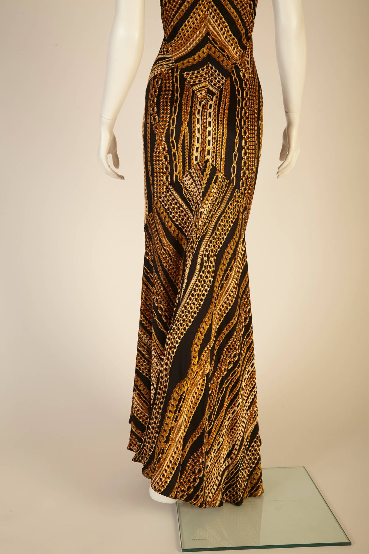Roberto Cavalli Chain Link Evening Dress at 1stdibs