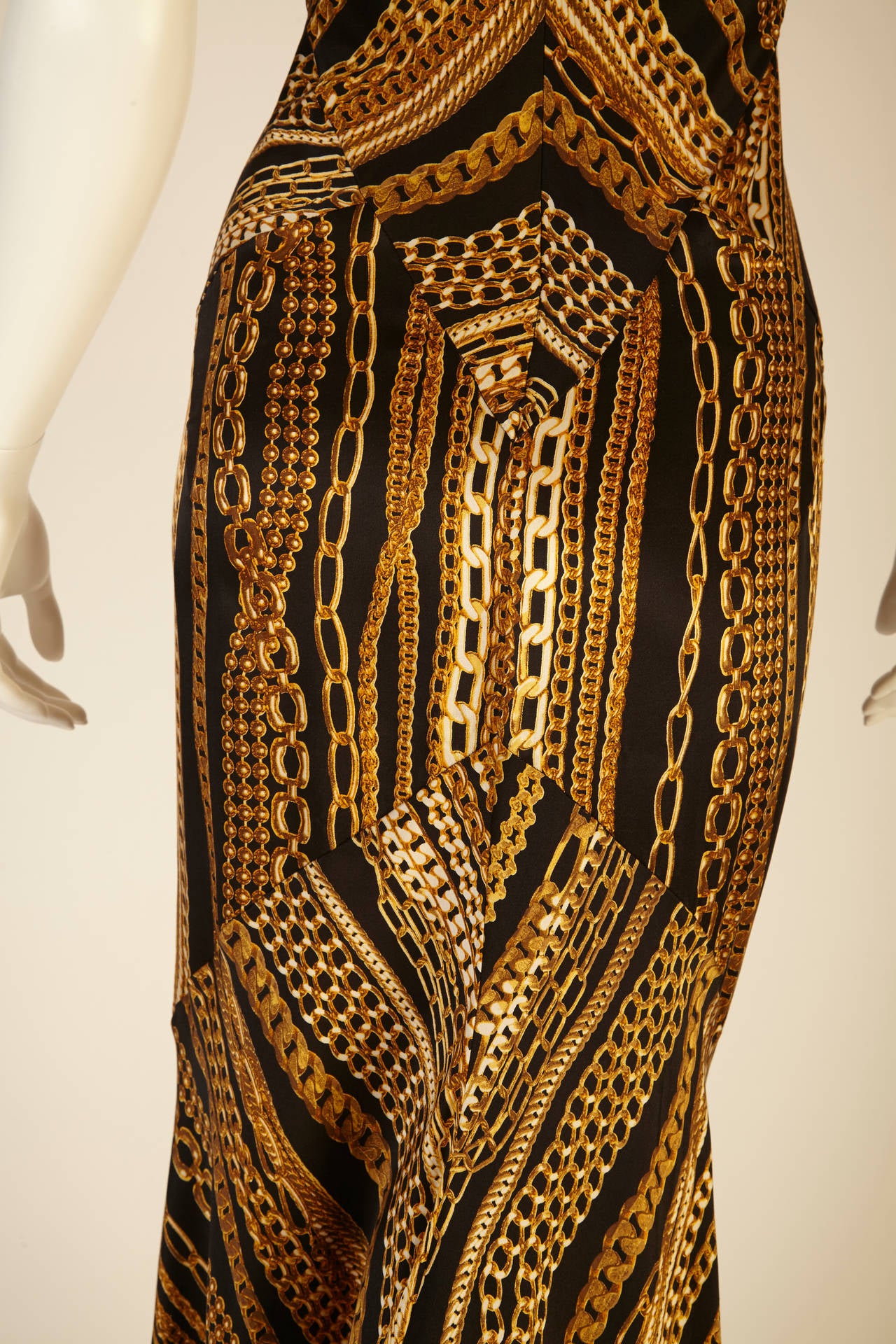 Roberto Cavalli Chain Link Evening Dress at 1stdibs