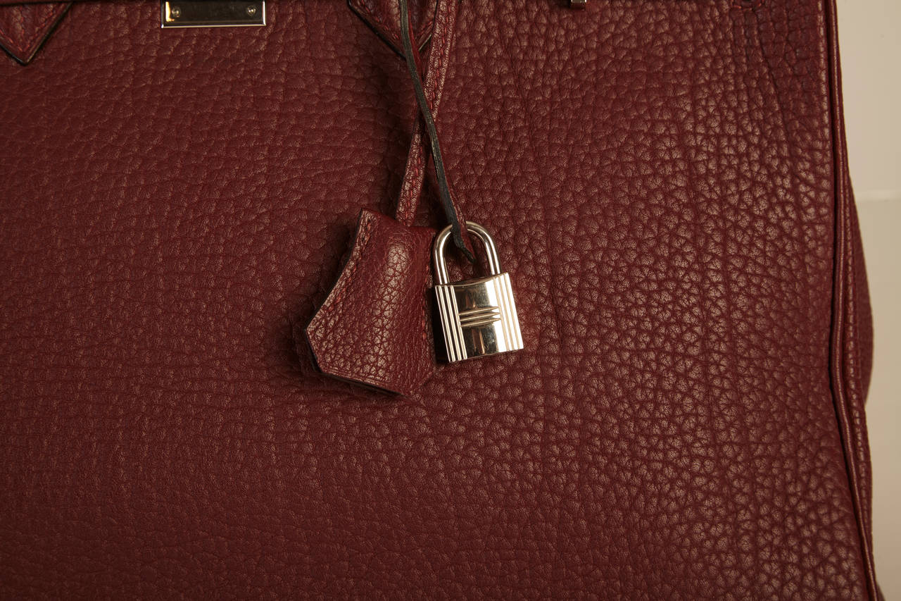 Hermes Fjord  Leather Birkin Bag - 35 cm in Bordeaux 1