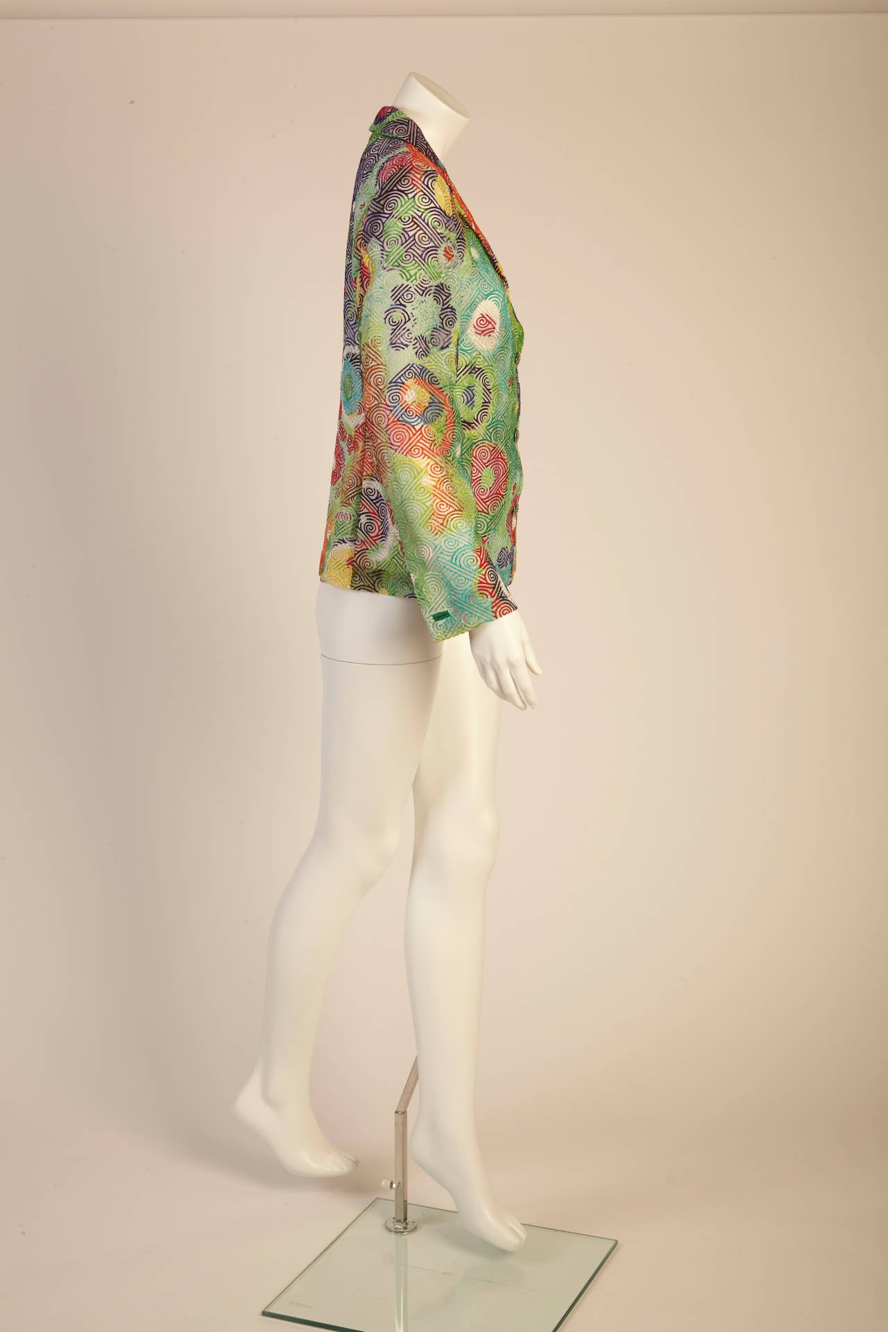 Rare Gianni Versace Couture Multi-Colored Blazer 3