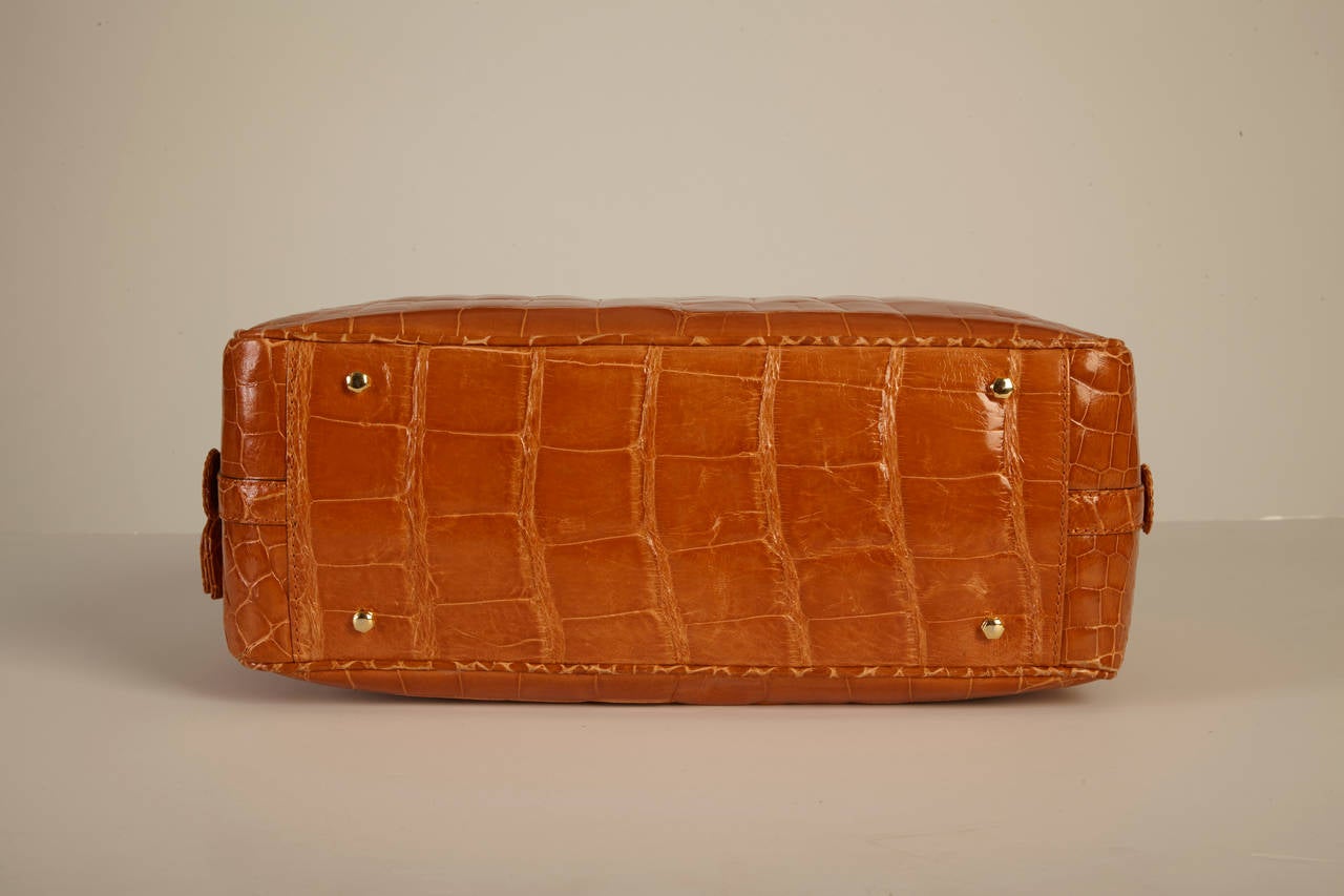 Women's Suarez Orange Alligator Handbag