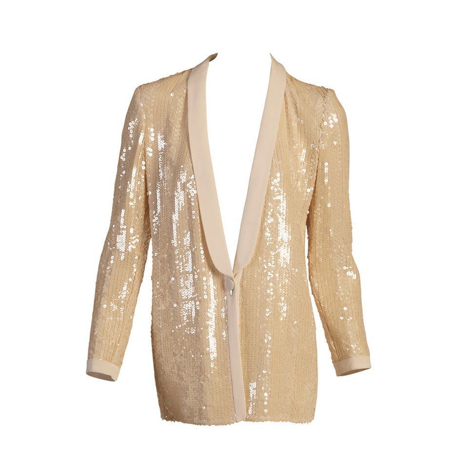 Giorgio Armani  Iradescent Pearl Sequin Jacket