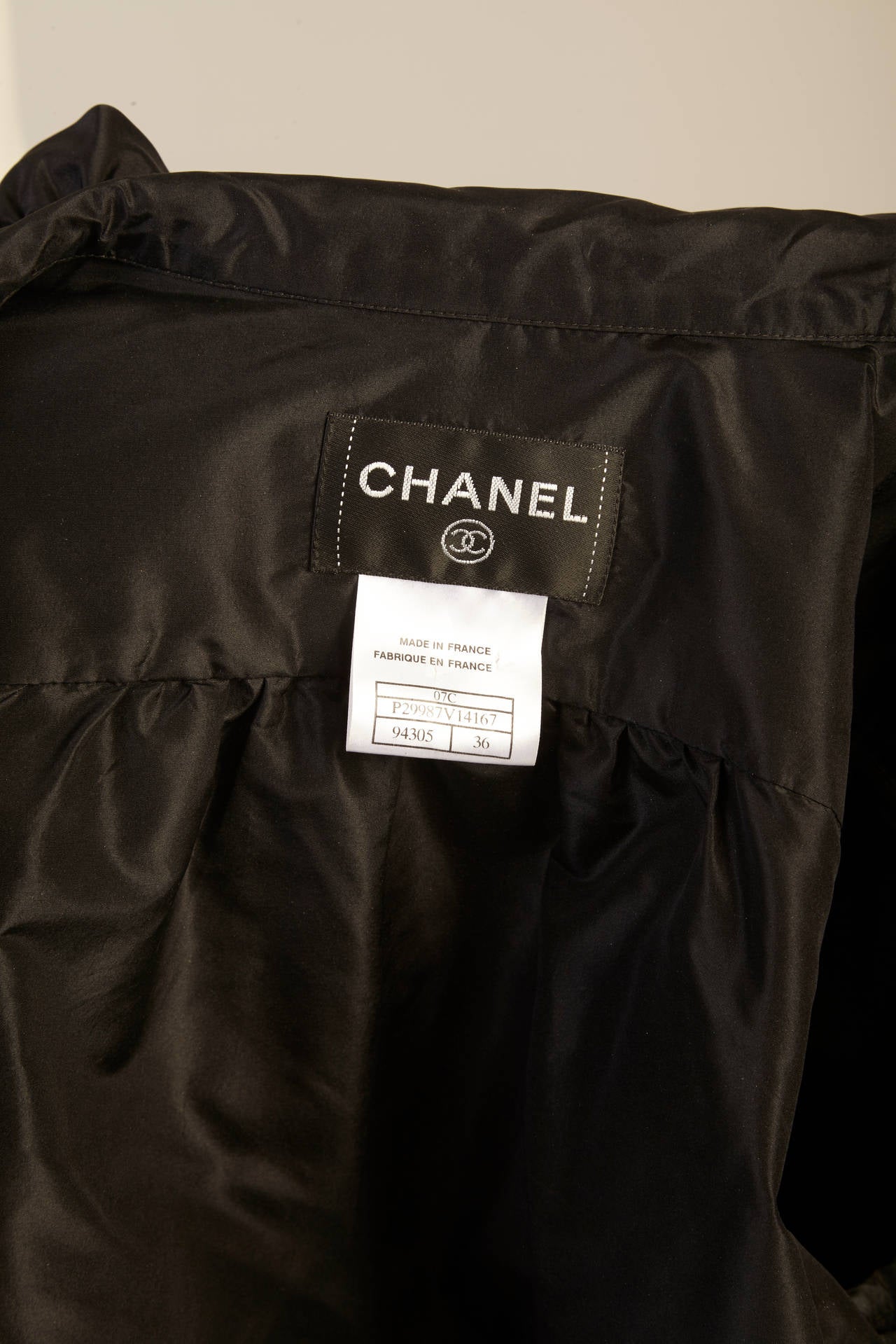 2007 Chanel Black Silk Ruffled Jacket 6