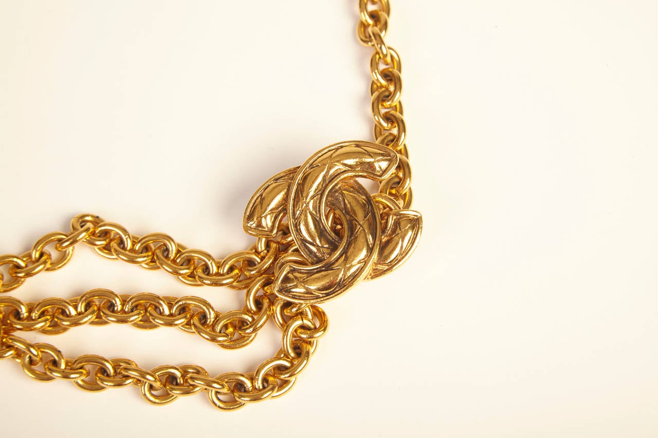 Women's Chanel Gold Chain Belt