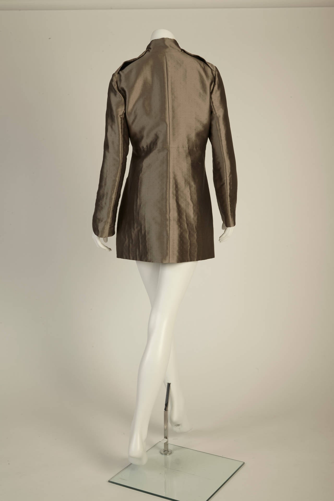 Valentino Silver Jacket In New Condition In New York, NY