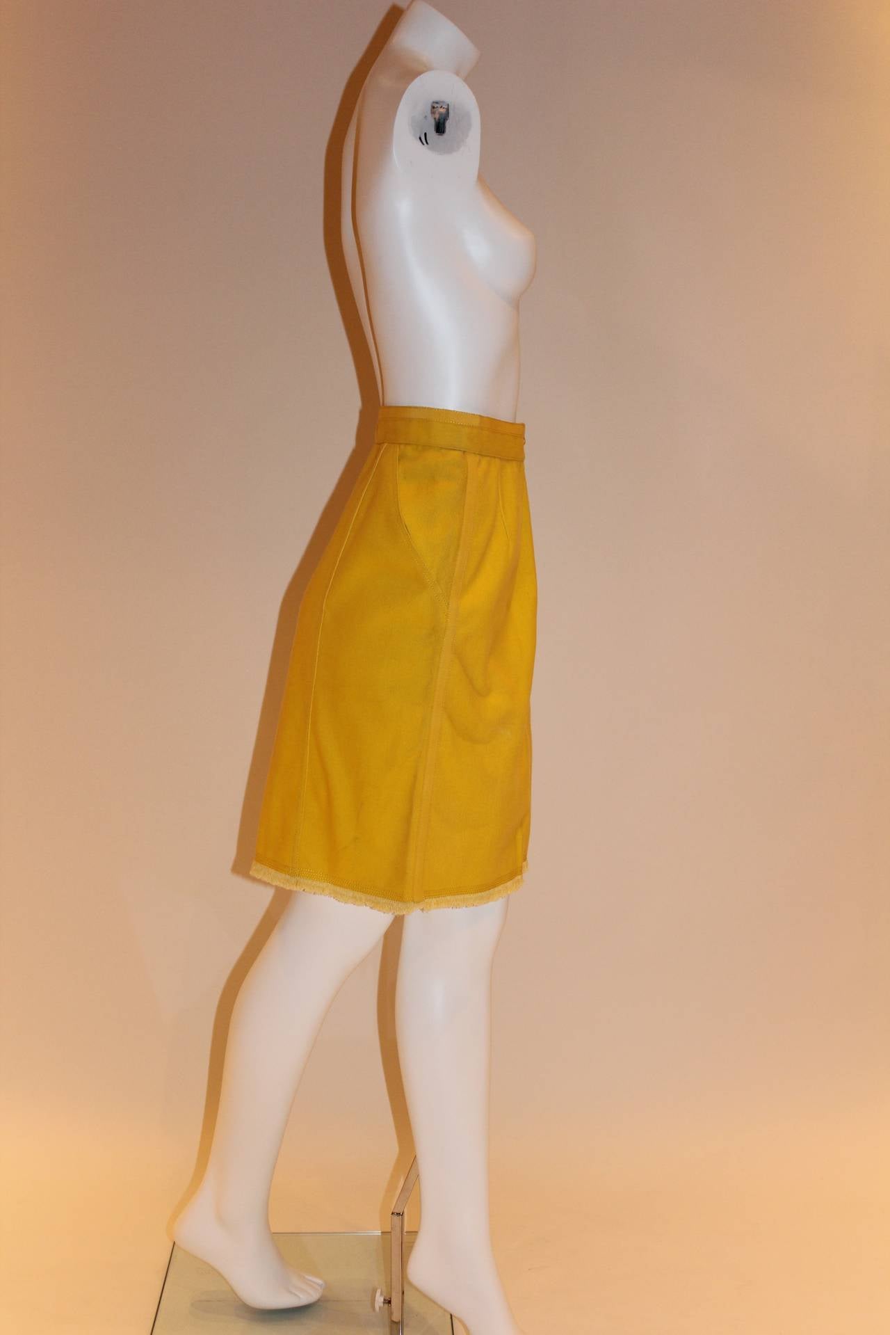Women's Chanel Yellow Skirt