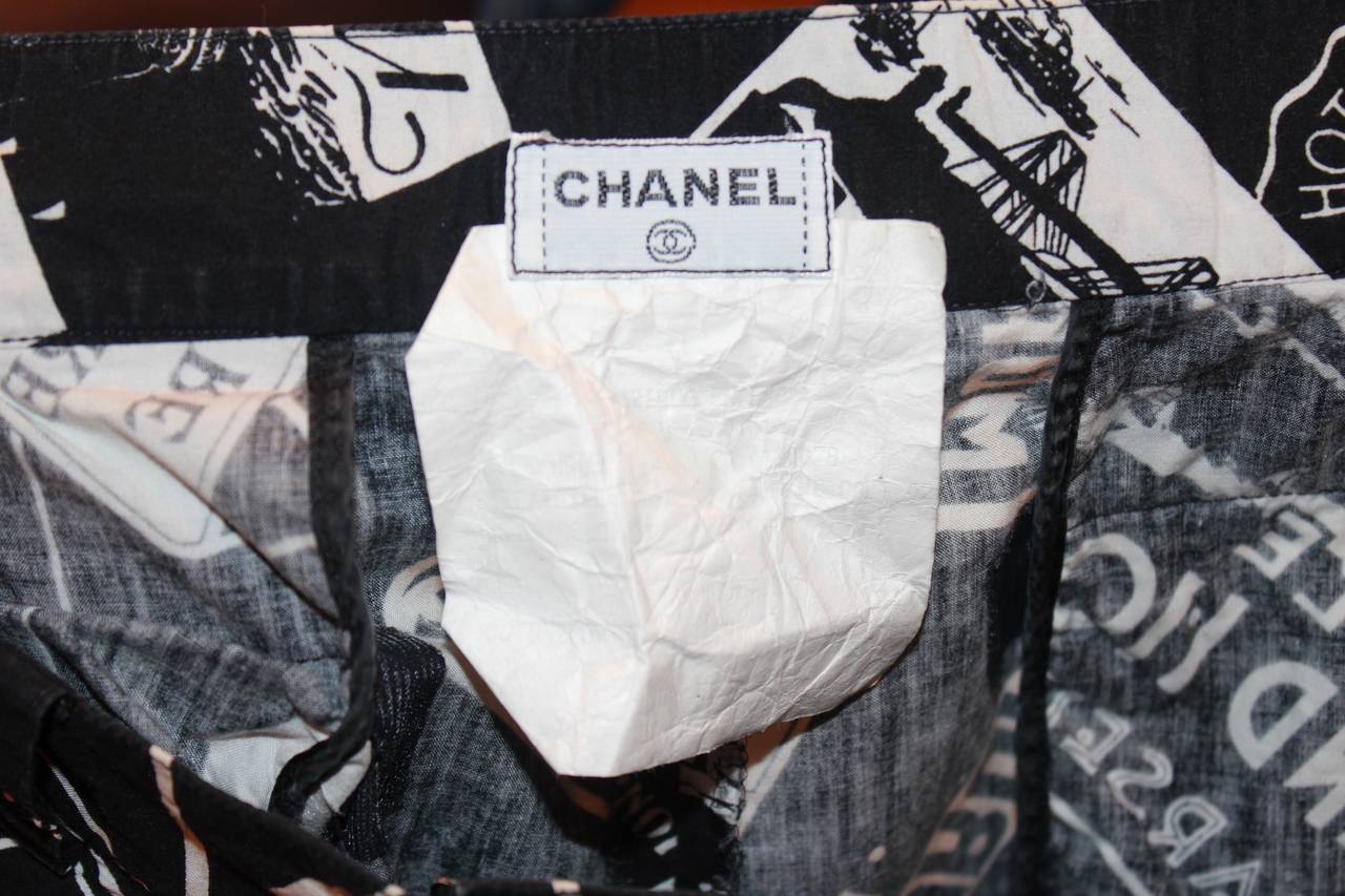 Chanel Black and White Shorts 4