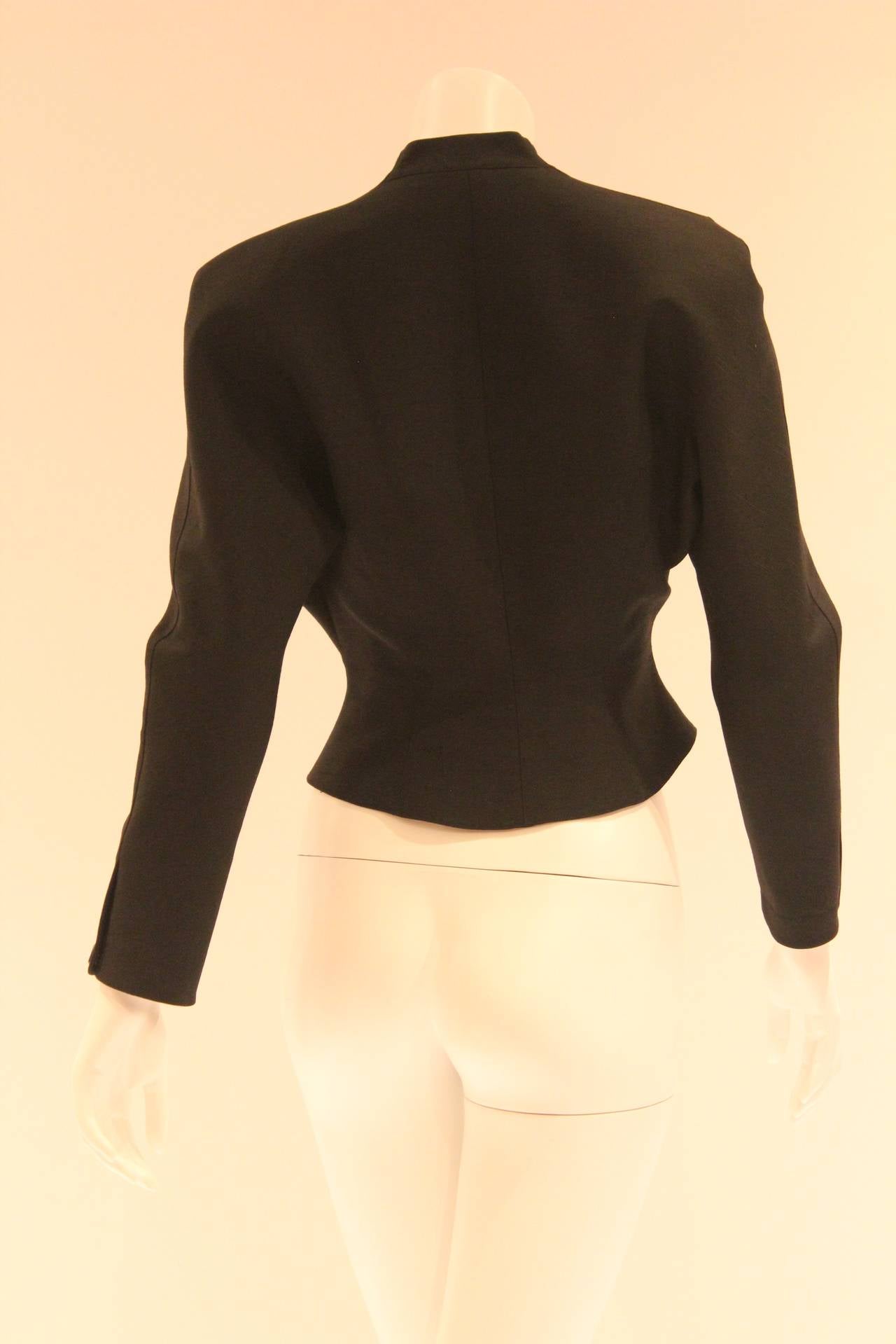 Women's Thierry Mugler Black Cropped Blazer