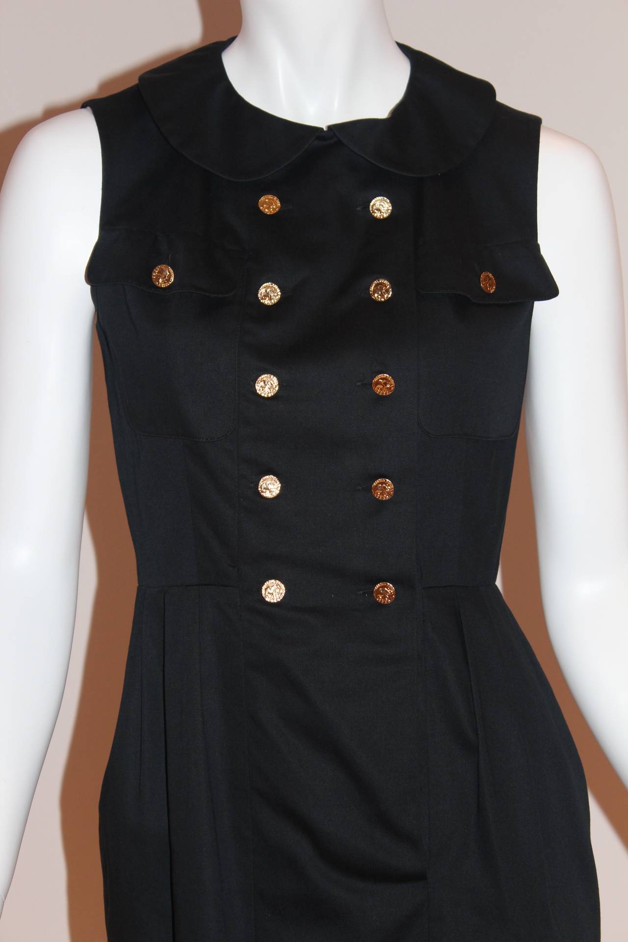 Chanel Navy Dress In Excellent Condition In New York, NY