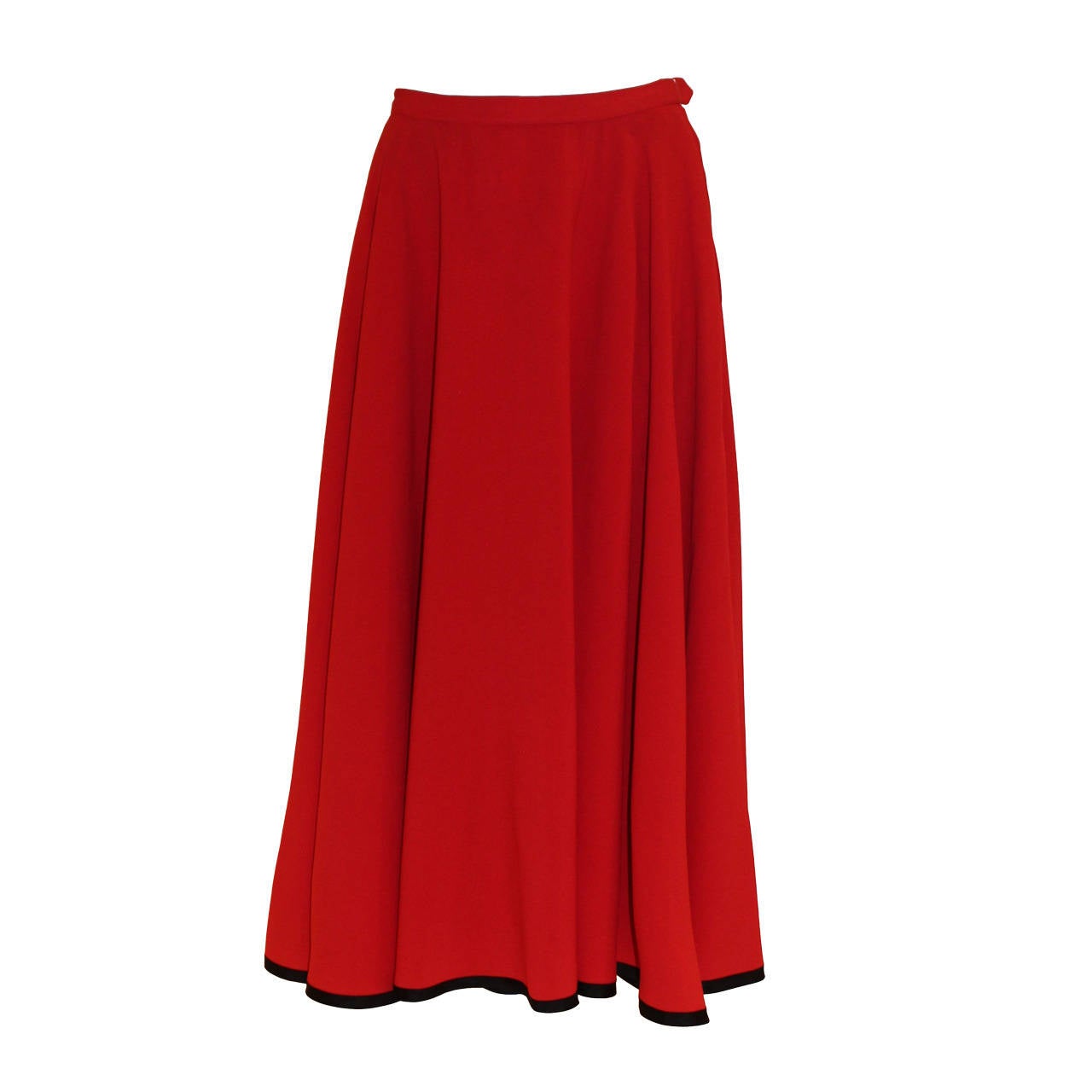 Yves Saint Laurent Rive Gauche Vintage Red Skirt