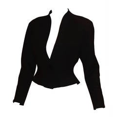 Thierry Mugler Black Cropped Blazer