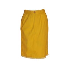 Chanel Yellow Skirt