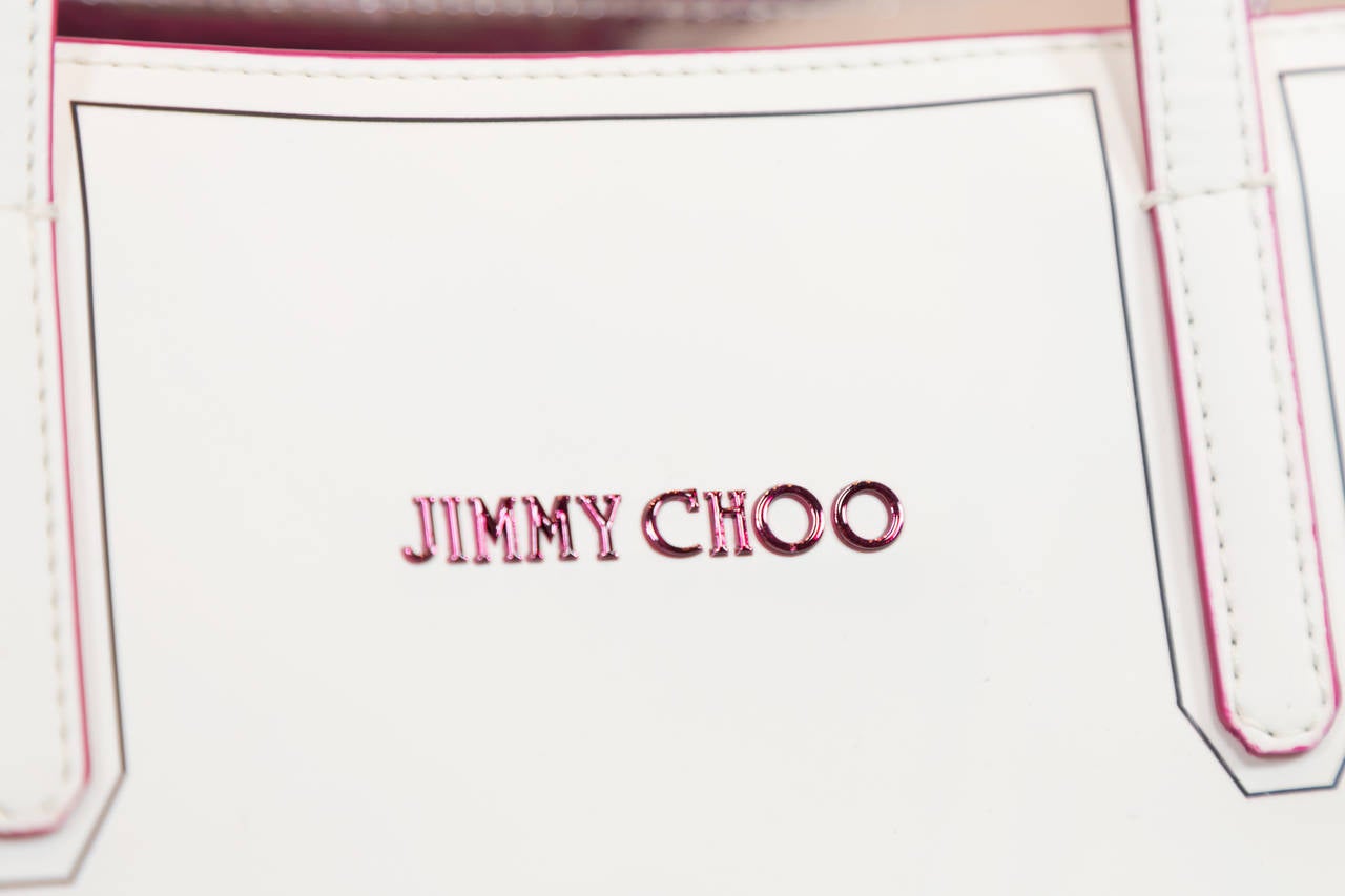 Jimmy Choo White Sara M Tote 2