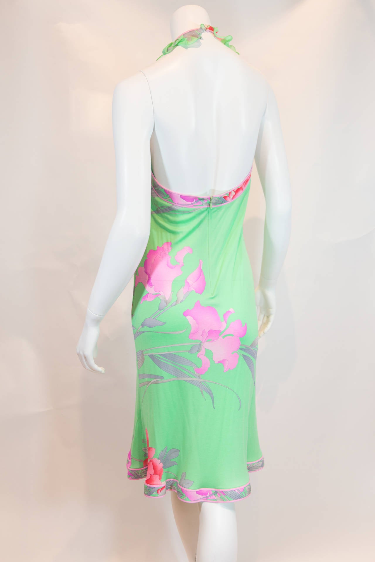 Leonard Green and Pink Dress In New Condition In New York, NY