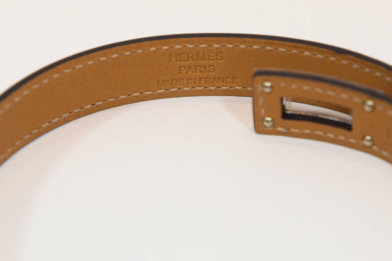 Hermes 2015 Bracelet Black Kelly Double Tour Palladium Hardware 2