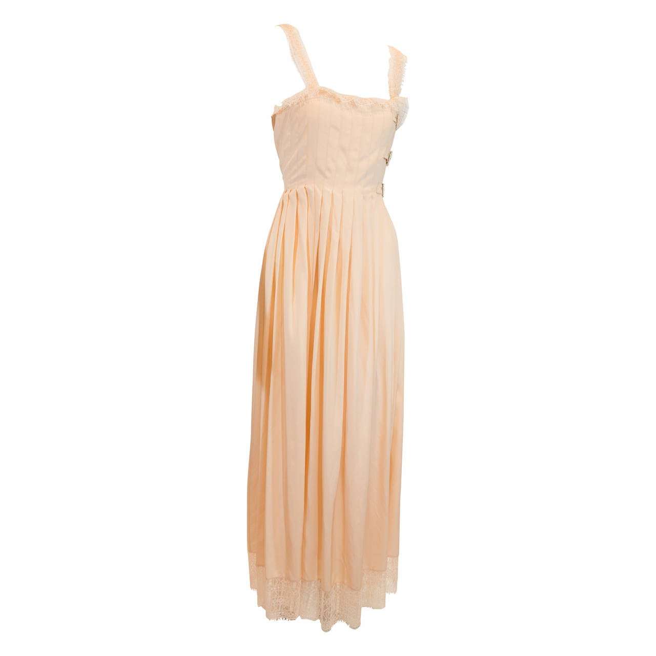 Chanel Peach Silk Dress