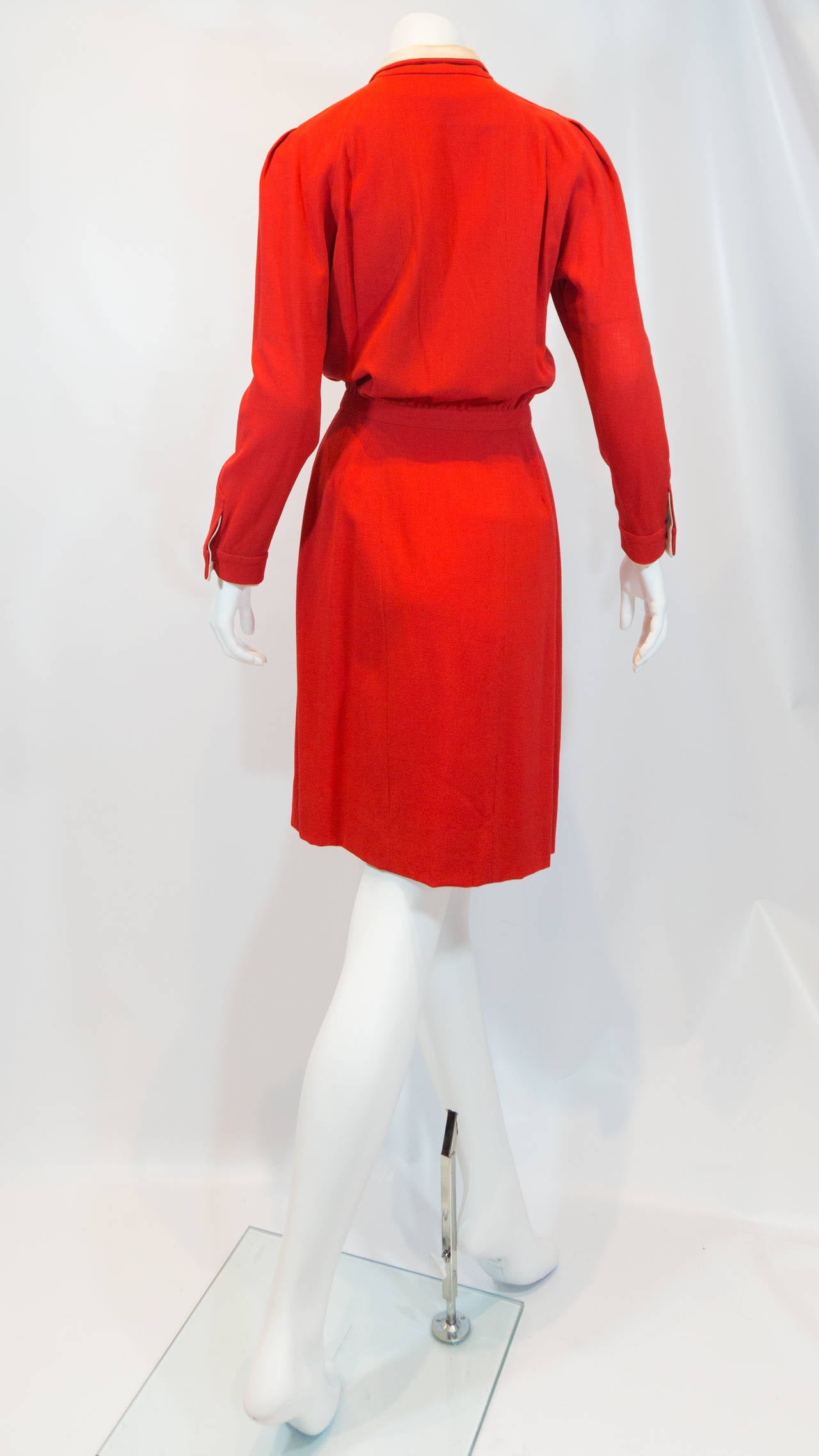 chanel red dress